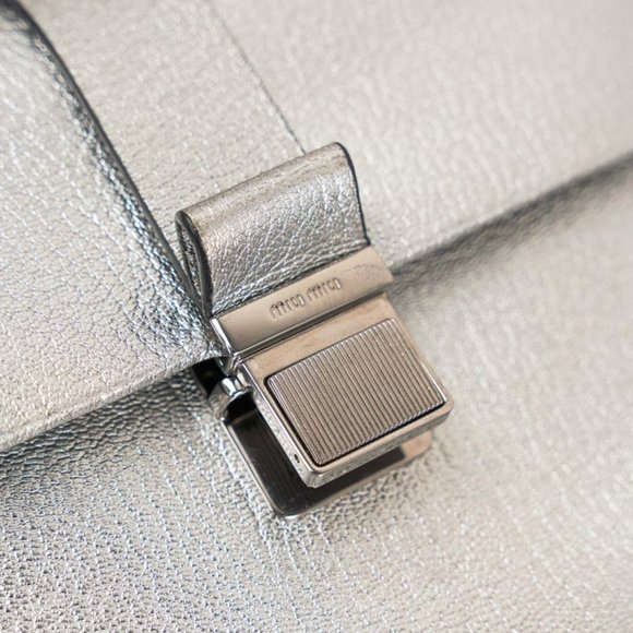 Miu Miu Cromo Madras Bandoliera Shoulder Bag - Picture 11 of 13